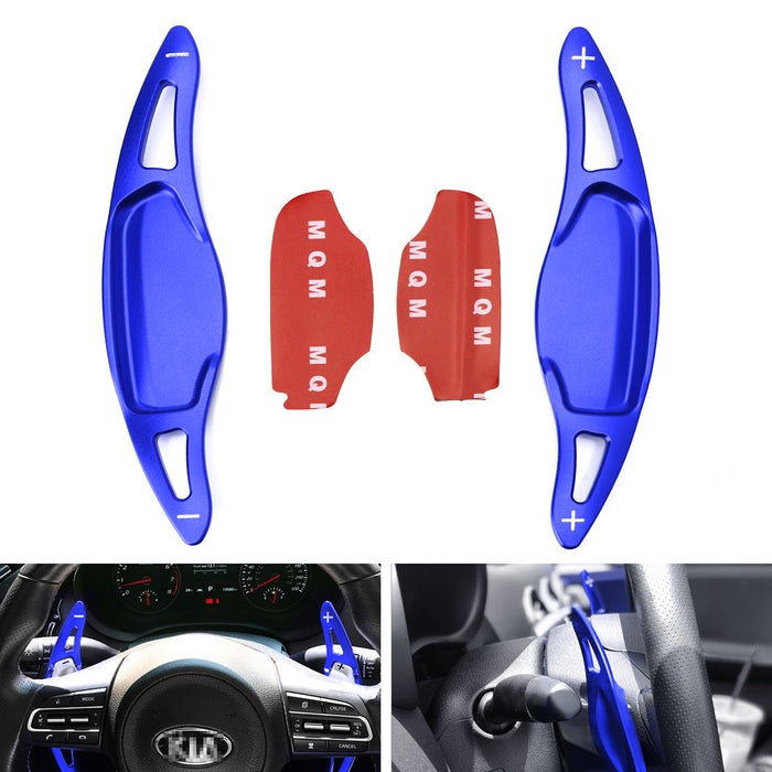 Blue Aluminum Steering Wheel Paddle Shifter Extension For 18+ Kia Stinger CK K8