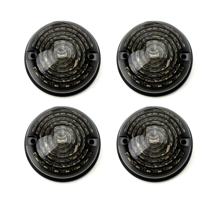 (4) Amber LED Front & Rear Turn Signal Lights For Land Rover Defender Series 1 2