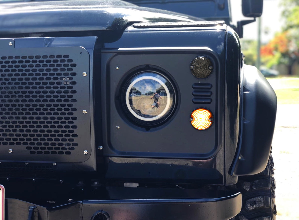 Land Rover Defender Led (4) Amber LED Front & Rear Turn Signal Lights For Land Rover Defender ...