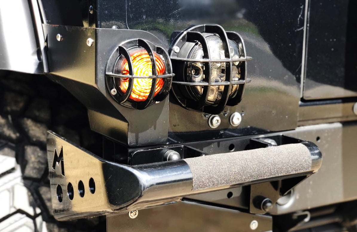 (4) Amber LED Front & Rear Turn Signal Lights For Land Rover Defender ...