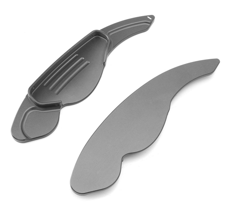 Gun Metal Steering Wheel Paddle Shifter Extension Covers For Jaguar Land Rover