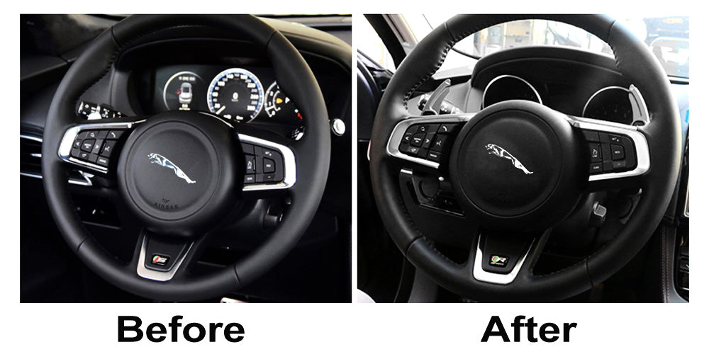  DIKHONG Carbon-Fiber Paddle-Shifter Extension for Land-Rover  Jaguar - Paddle Shifter Cover,Car Refitting Decoration Accessories,for Land  Rover Jaguar XF XE XJ F-PACE F-Type (Black) : Automotive