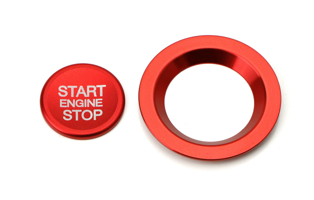 Jlr Start Button Red Keyless Engine Push Start Button w/ Ring For Land Rover or Jaguar ...