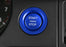 Blue Keyless Engine Push Start Button w/ Ring For Land Rover or Jaguar Ignition