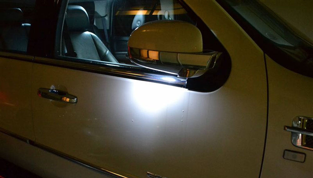 White LED Under Side Mirror Puddle Lights For Land Rover Range Rover LR2 LR3 LR4