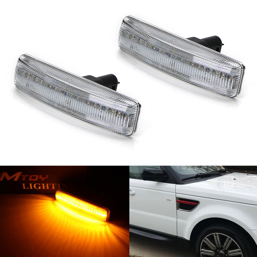 Clear Lens Amber LED Side Marker Lights For Range Rover Sport Discover —  iJDMTOY.com