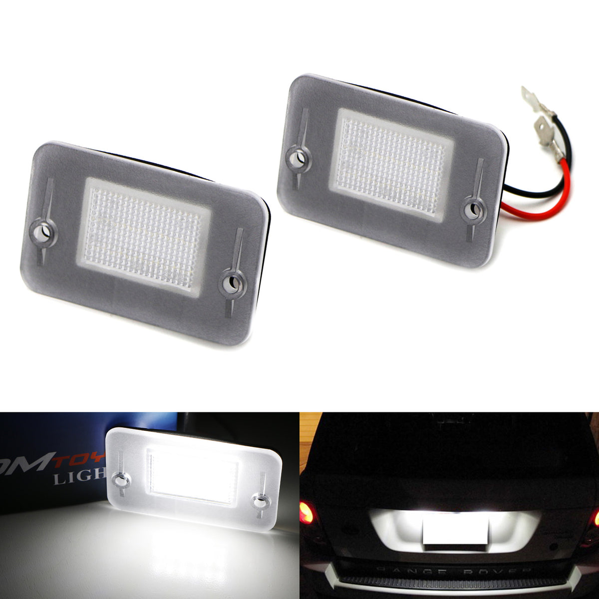 OE-Fit 3W Full LED License Plate Lights For 98-04 Ranger Rover Discovery  LR2 —