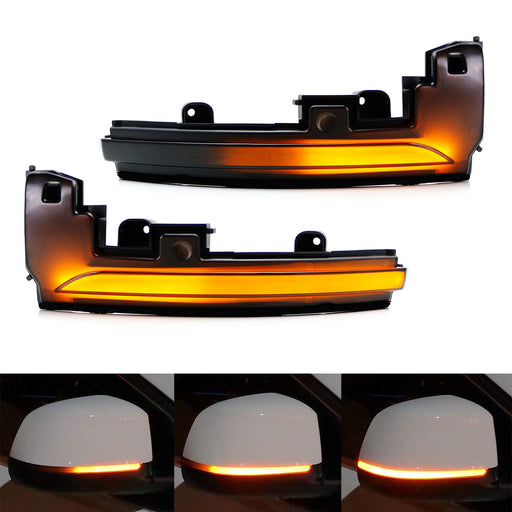 Smoked Lens Side Mirror Sequential Blink Turn Signal Light For 13-18 Range Rover