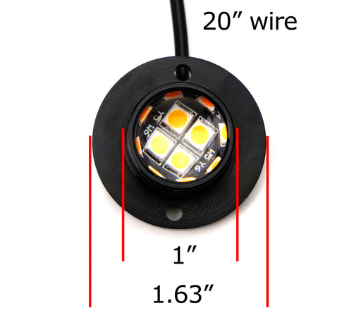 (2) High Power 12-LED Surface Flush Mount Strobe Flash Side Marker Lighting Kit