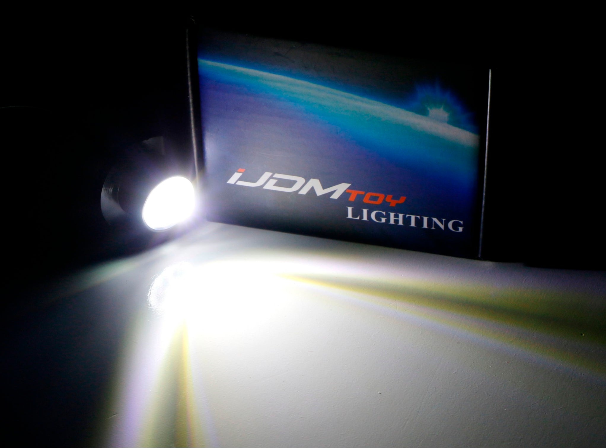White LED Surface Flush Mount Spot Light Kit For Car Truck SUV 4x4 Sid ...