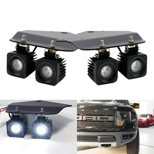 40W CREE LED Fog Lights w/ Bumper Mounting Bracket, Wiring For 10-14 Ford Raptor