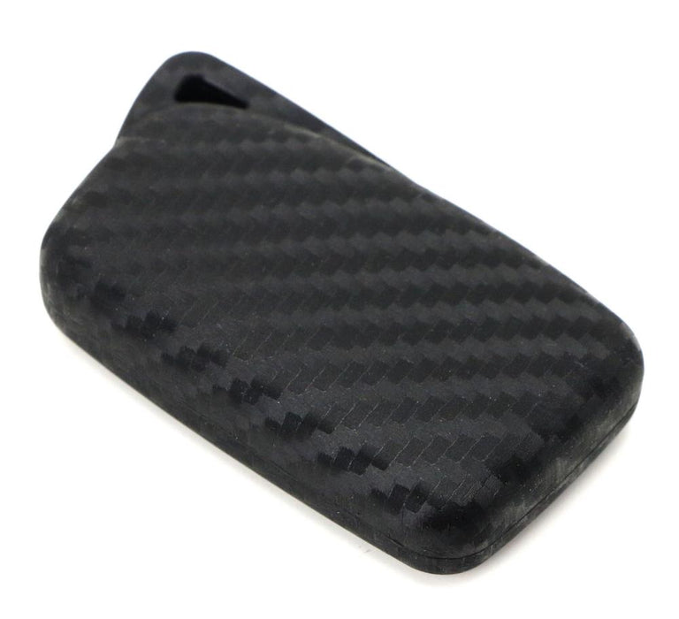 Carbon Fiber Pattern Soft Silicone Key Fob Cover Case For Lexus IS ES GS RC NX RX LX 200 250 350 2nd Gen Smart Key-iJDMTOY