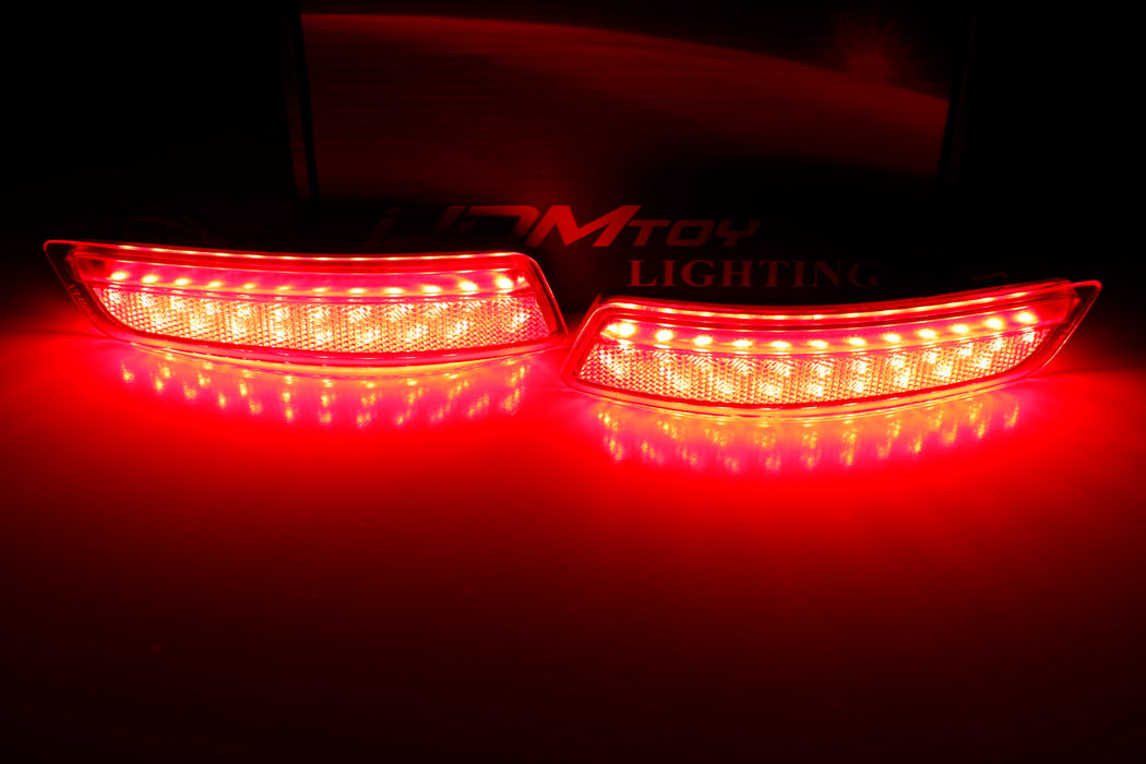Smoked Lens 80-SMD LED Bumper Reflector Marker Lights For 2013-2018 Lexus GS ES