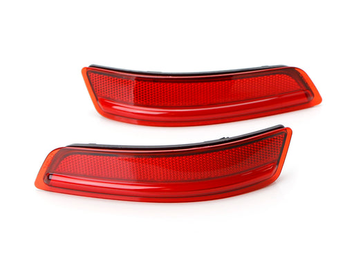 OE-Spec Red Rear Bumper Reflector Lens Covers Assy For 13-18 Lexus ES, 13-20 GS