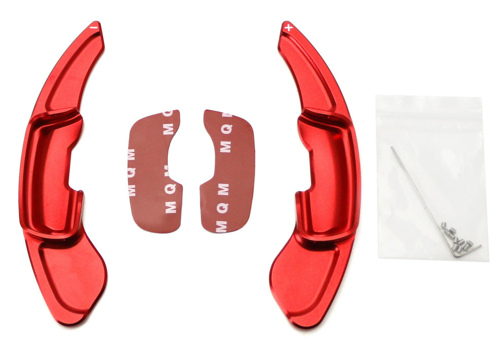 Red CNC Billet Steering Wheel Paddle Shifter Extension Covers For 13-15 Lexus GS
