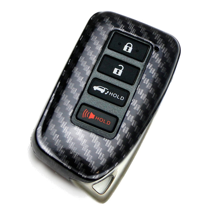 Black Carbon Fiber Hard Shell Key Fob Cover Case For Lexus IS ES GS RC NX RX LX