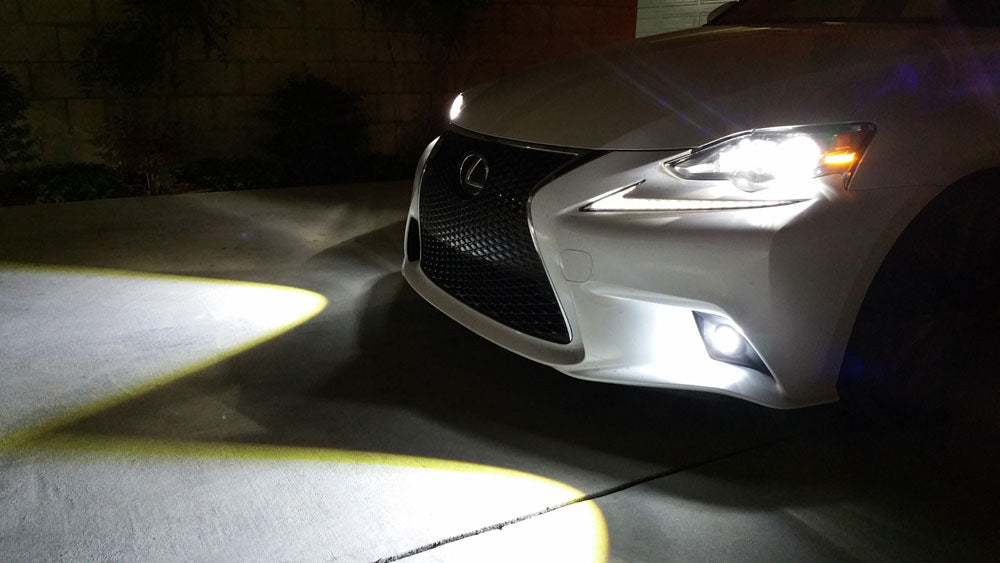 Direct Fit JDM 15W Projector White LED Fog Light Kit For 14-16 Lexus IS F-Sport