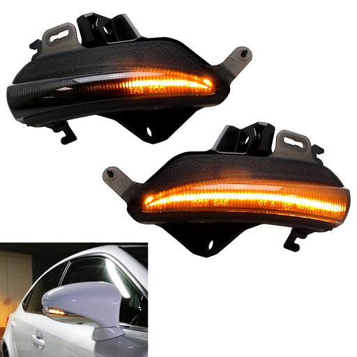 Smoke Lens Sequential LED Side Mirror Turn Signal Light For Lexus IS RC ES LS CT