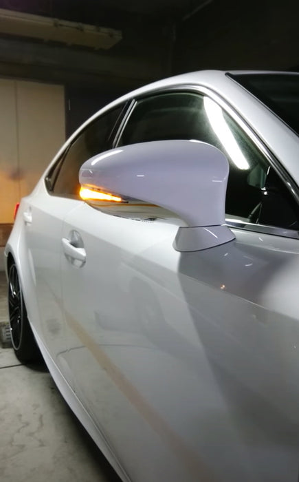 Smoked Sequential LED Side Mirror Lights For Lexus IS250 IS350 ES350 RC F CT200h LS460 – Dynamic Blinker Pair