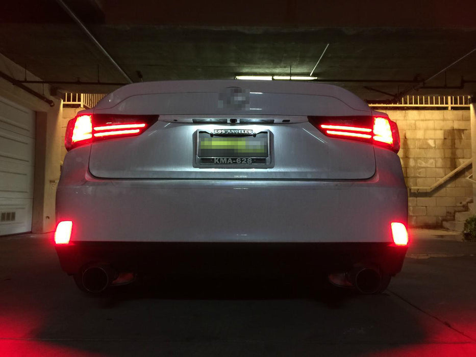 thumbnail image 2 of IJDMTOY Smoked Lens LED Rear Bumper Reflector Lights For Lexus IS250 IS350 IS-F 2014-2020 - Left/Right Pair 2 of 4