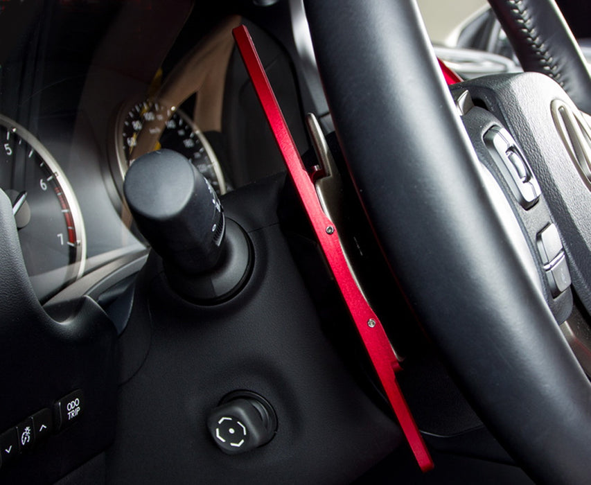 Red CNC Billet Steering Wheel Paddle Shifter Extension Covers For Lexus IS RC NX