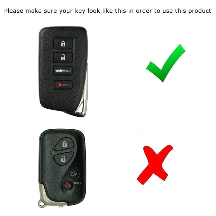 for Lexus Key Fob Cover with Keychain Leather Car Smart Key Case Protector  Holder Compatible 2014-2023 Lexus ES GS is RC NX RX GX LX LS RS LC UX