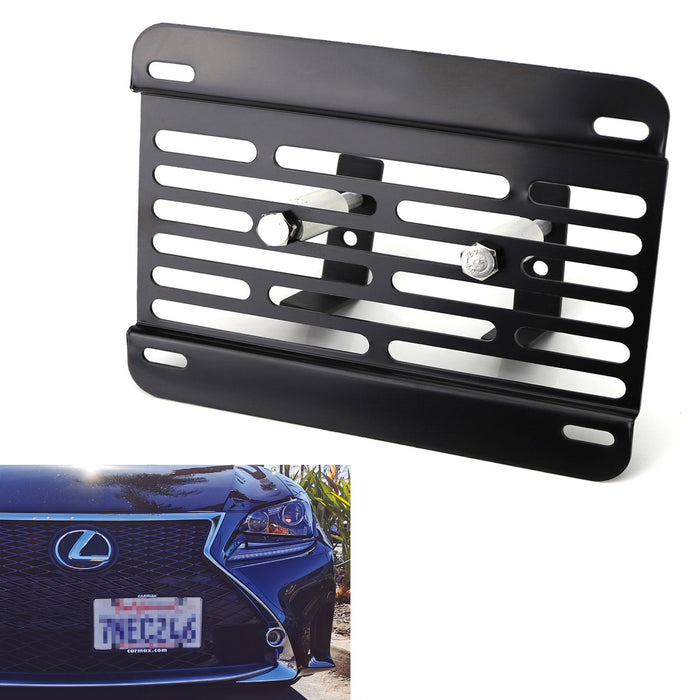 No Drill Front Grille Mesh Mount License Plate Relocator Kit For 15-up Lexus RC