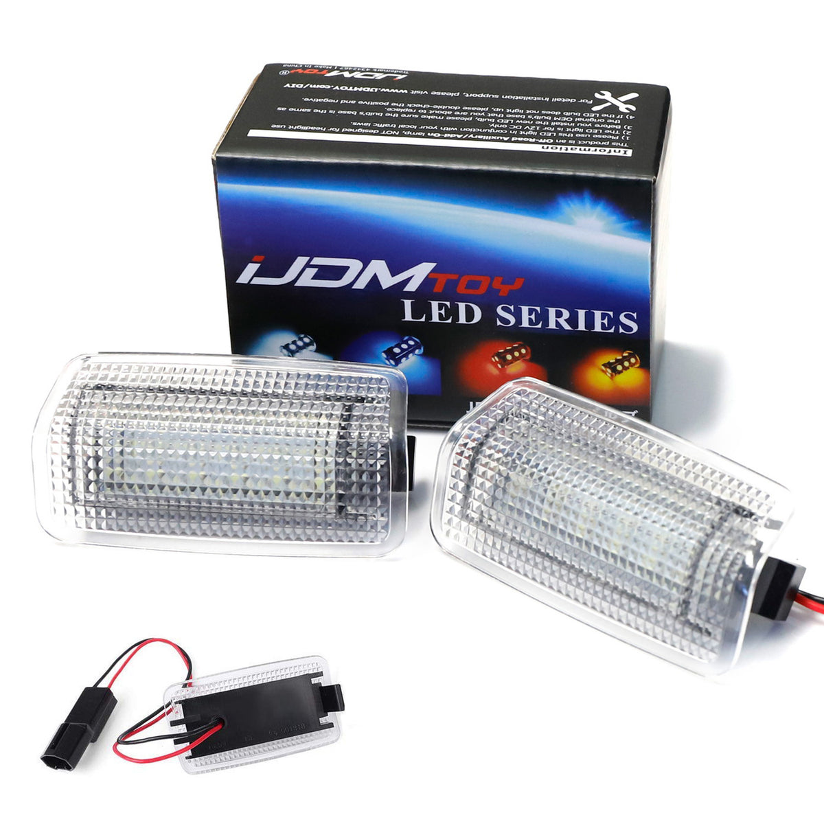 OEM-Replace Ice Blue Full LED Side Door Courtesy Lights Assy