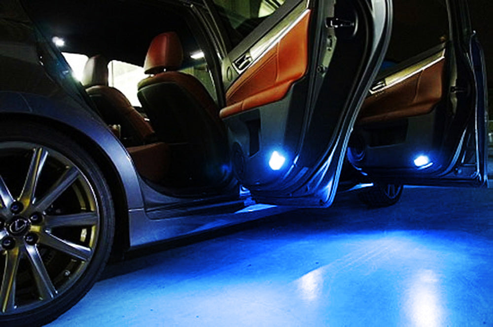 Ultra Blue BMW LED Step Courtesy Door Light Lamps For 1 3 5 7 Series X3 X5 X6 Z4