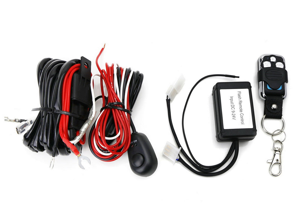 LED Light Bar Relay Wiring Harness w/LED Indicator Light Switch, Remot ...