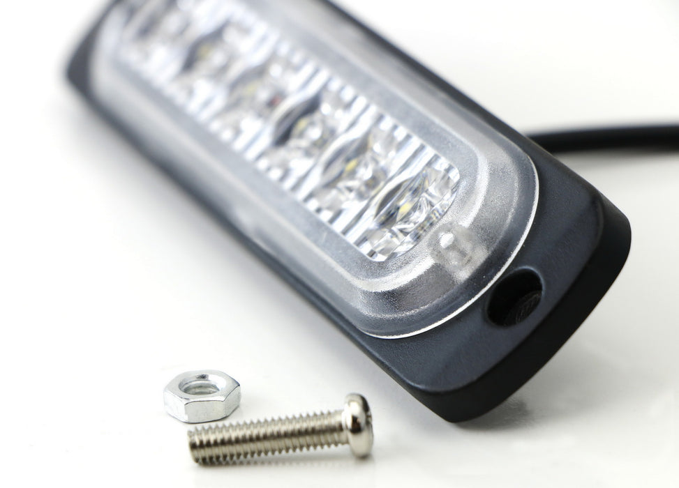 Flush Mount 6-LED Daytime Running Driving Lighting Kit For Grille / Bu ...