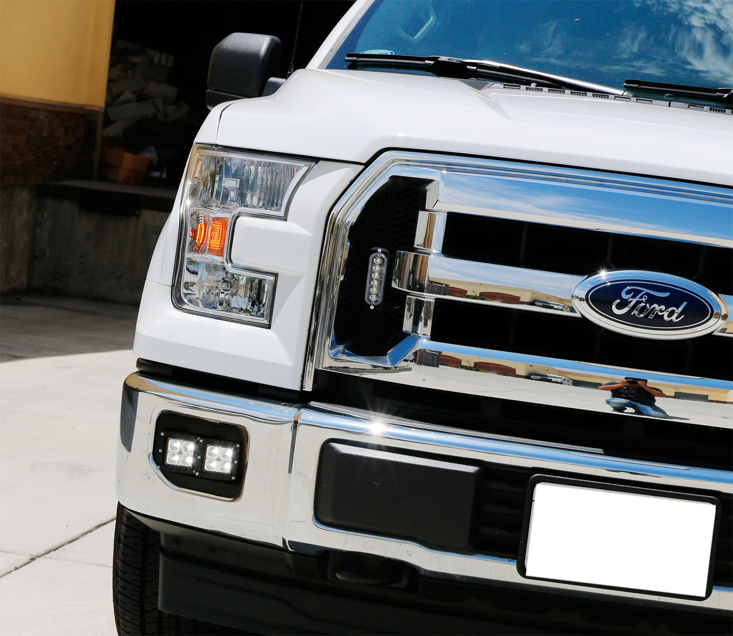 Flush Mount 6-LED Daytime Running Driving Lighting Kit For Grille / Bu ...