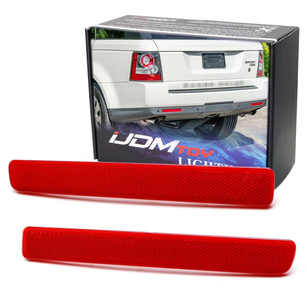 OE-Spec Red Rear Bumper Reflectors For 2005-09 LR3, 10-13 Range Rover ...