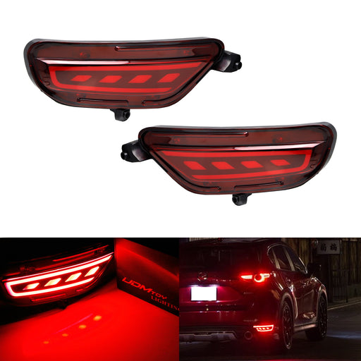Red Lens Sequential Full LED Bumper Reflector Light Kit For 2017-up Mazda CX-5