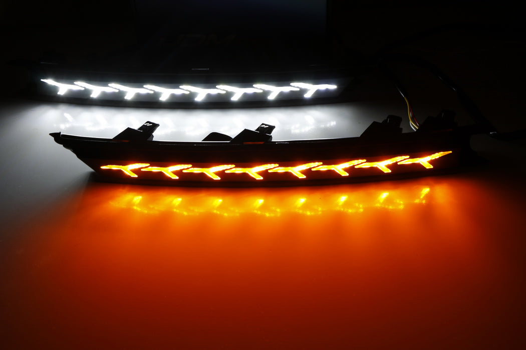 White/Amber Sequential Switchback LED Daytime DRL Light Kit For 17-up Mazda CX-5