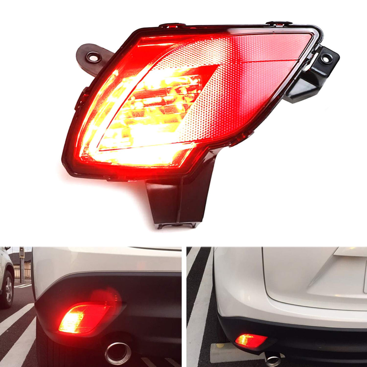 Red Rear Fog Light JDM Spec Driver Side Rear Fog Light Housing w/ Red LED Light For 13-16 ...
