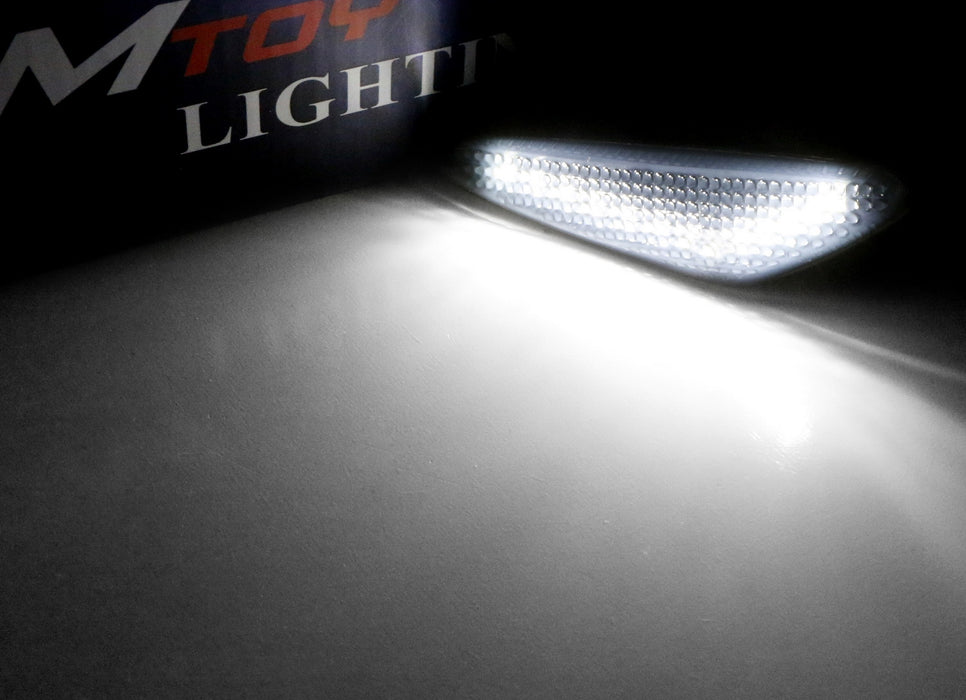 White Full LED Front Side Marker Light Kit For 2016-up Mazda MX-5, 2009-12 RX-8