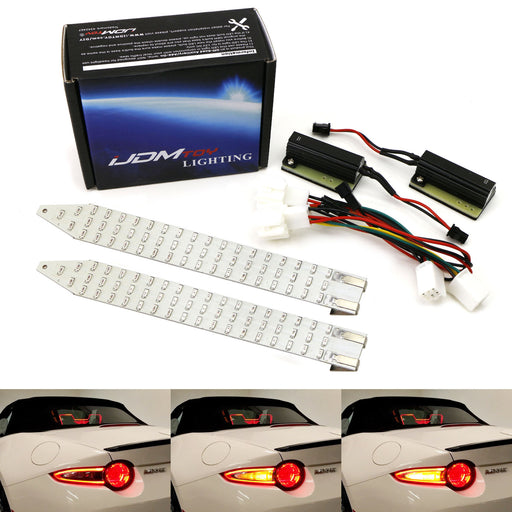 Amber Full LED Sequential Flash Turn Signal Lighting Kit For 16-up Mazda MX-5 ND