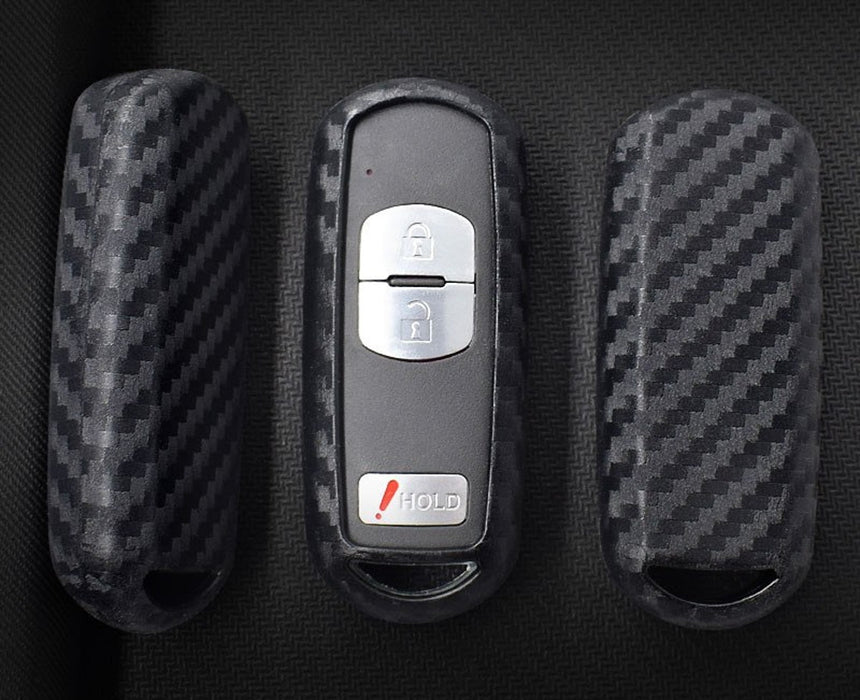 Keep Your Ford Key Safe: Carbon Fiber Style Silicone Key Fob Cover For 2016-18 Explorer & 2015-19 F-150