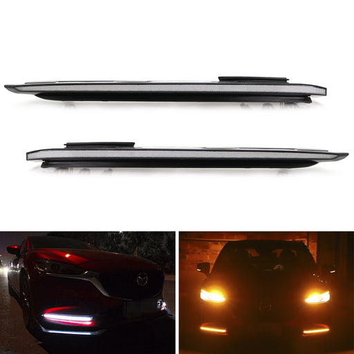 OE-Fit White/Amber Sequential Switchback LED Daytime Lights For 18-up Mazda6 LCI