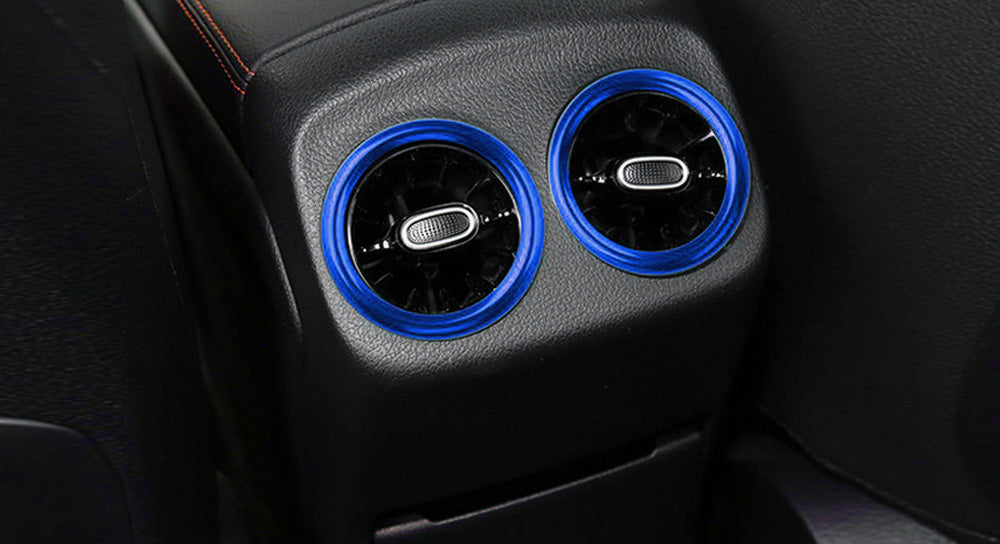 7pc Blue Air Conditioner Vent/Opening Inner Trim Covers For Mercedes A CLA Class