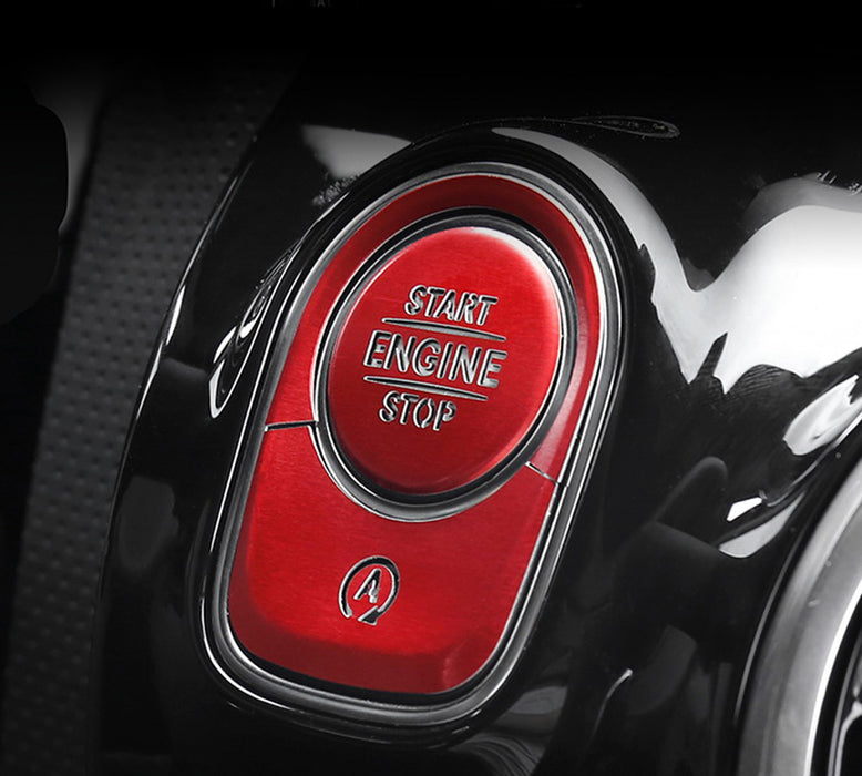 Keyless Engine Push Start Button & Surrounding Ring For Mercedes A CLA GLA GLB