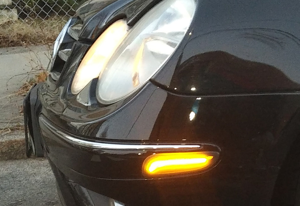 HDC Autosports White LED Side Marker Lights For Mercedes CLK SLK Class – Clear Lens