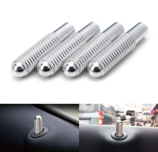 Silver Aluminum Bolt-On Replace Door Lock Knobs For Mercedes C E S GLC GLE Class