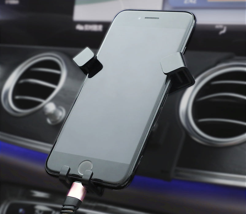 Smartphone Gravity Holder w/Exact Fit Clip-On Dash Mount For 17+ Mercedes E-Clas