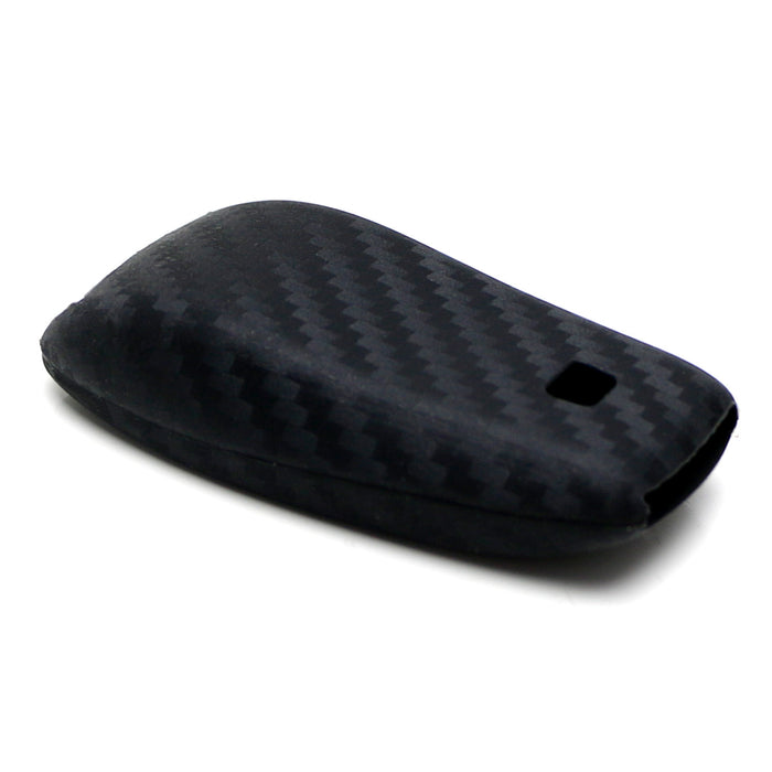 Carbon Fiber Soft Silicone Key Fob Cover For Mercedes 20-up A C CLA CLS GLB GLC
