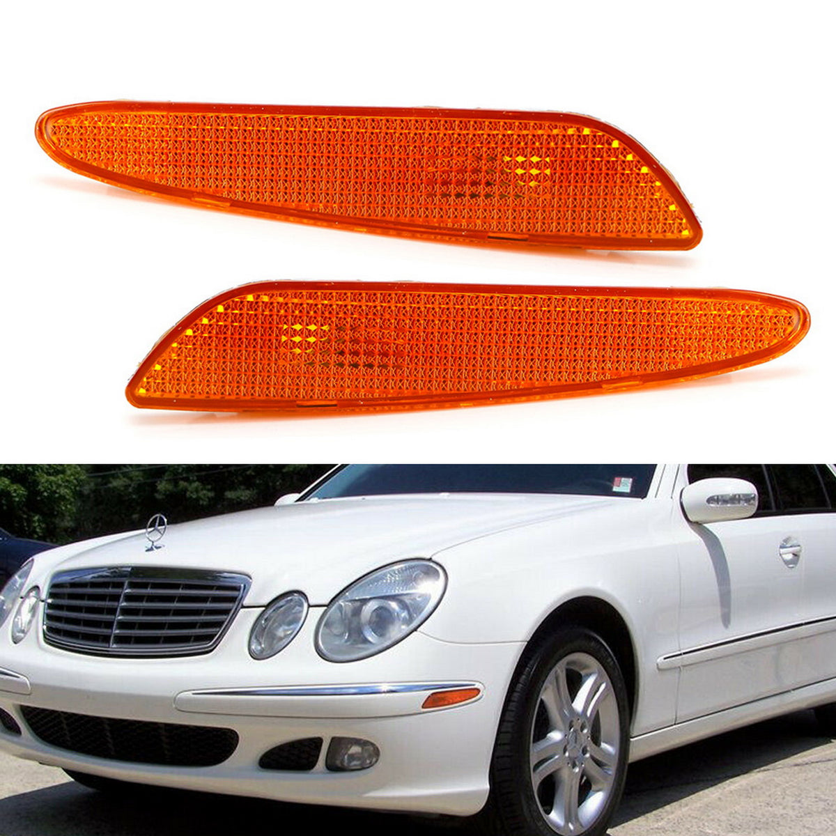 For Mercedes-Benz EClass 211 Light Turn Signal Left Right Side Marker Light In Bumper Turn Signal Light Car Exterior Accessories - 34 - View #9