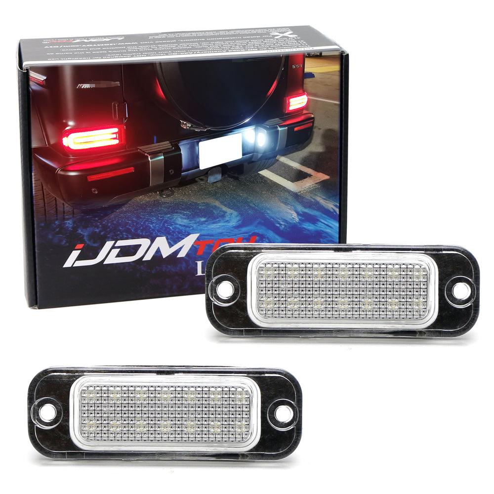18-SMD Full LED License Plate Lamps For Mercedes 2013-18, 2019-up G-Class Wagon