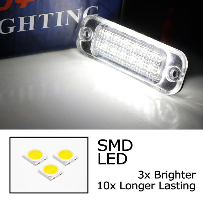 18-SMD Full LED License Plate Lamps For Mercedes 2013-18, 2019-up G-Class Wagon