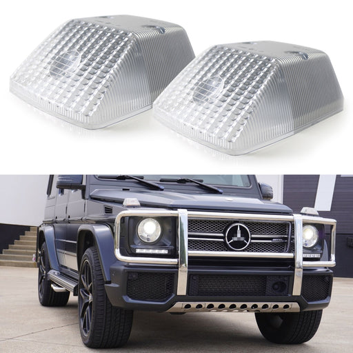 Clear Silver Lenses For Mercedes W463 G-Class OE-Spec Front Turn Signal Lamps